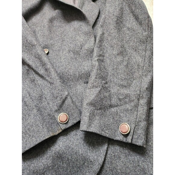 VTG Pendleton 100% Wool Blazer Gray USA Made Double Breasted Lined Sz 14 - Picture 9 of 10